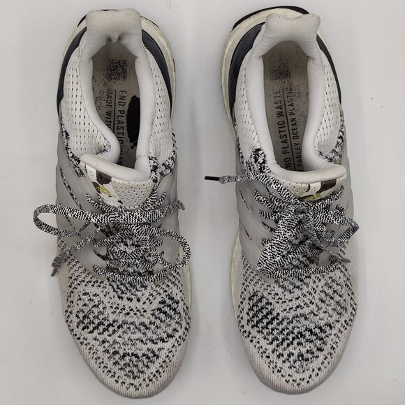 adidas mens 9 UltraBoost 1.0 DNA White Black GZ0449 Torsion System - Picture 2 of 13